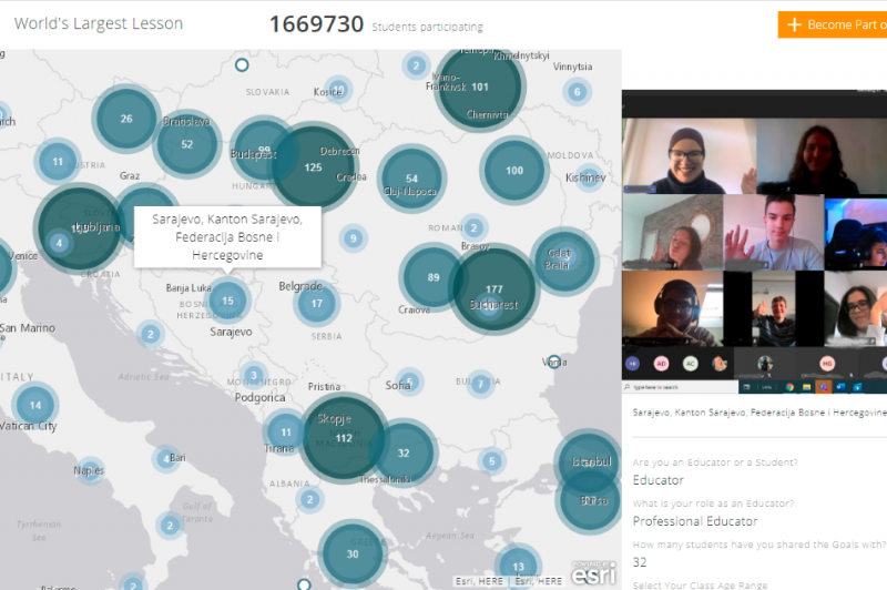 Prvi iz Sarajeva: Učenici Gimnazije SSST postali dijelom projekta “World’s Largest Lesson”